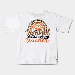 One Thankful Kindergarten Teacher Kids T-Shirt